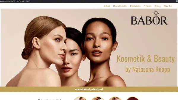 Website Screenshot: Wellness BABOR Beauty Spa - Babor Kosmetik & Beauty in Steyr by Natalia Knapp - Date: 2023-06-22 15:00:11
