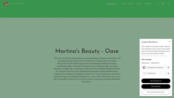 Website Screenshot: Martina\'s Beauty-Oase - Home | Martina's Beauty-Oase - Date: 2023-06-14 10:47:08