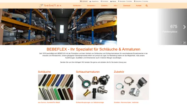 Website Screenshot: Bebeflex Schlauchtechnik - BEBEFLEX Shop - Date: 2023-06-14 10:47:08