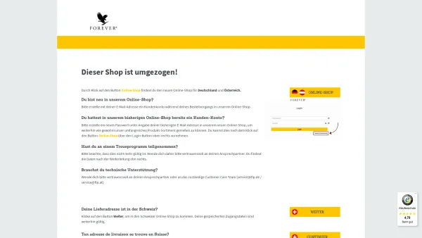 Website Screenshot: Ing.Gerlinde Martina Lutz 
Forever Living Products Austria GmbH - Forever Living Products Switzerland - Date: 2023-06-26 10:26:08