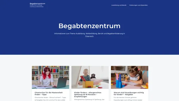 Website Screenshot: Österreichisches Zentrum für Begabtenförderung und Begabungsforschung - Begabtenförderung in Österreich - Bildung, Förderungen, News - Date: 2023-06-22 12:13:13