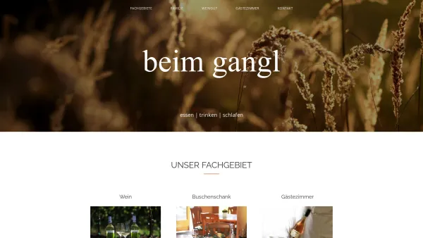 Website Screenshot: Weinbau Gästezimmer Buschenschank - Beim Gangl - Date: 2023-06-22 12:13:13