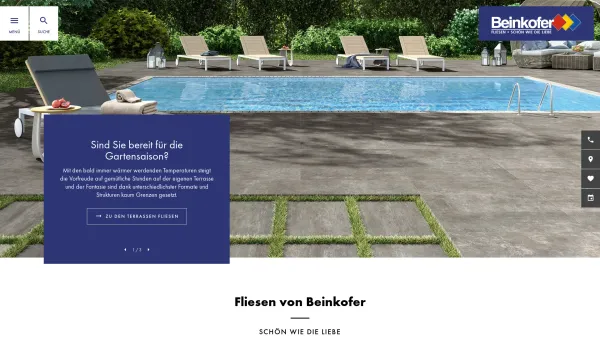 Website Screenshot: Beinkofer GesmbH & CoKG - Beinkofer: Fliesen aus Österreich - schön wie die Liebe - Beinkofer - Date: 2023-06-22 12:13:13
