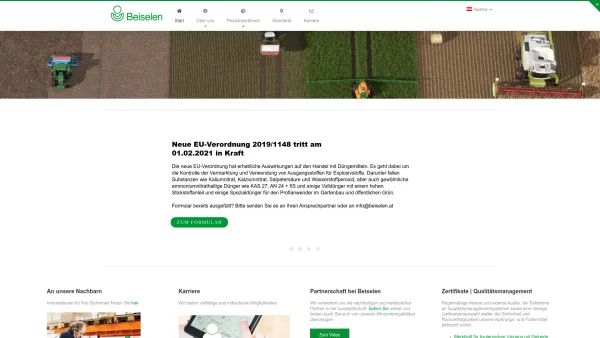 Website Screenshot: Beiselen GmbH - Start - Beiselen GmbH - Agrarhandel - Date: 2023-06-22 12:13:13
