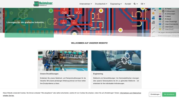 Website Screenshot: Beisteiner Grafische Maschinen & Systemtechnik - Home - Beisteiner Printronics e.U. - Date: 2023-06-22 12:13:13