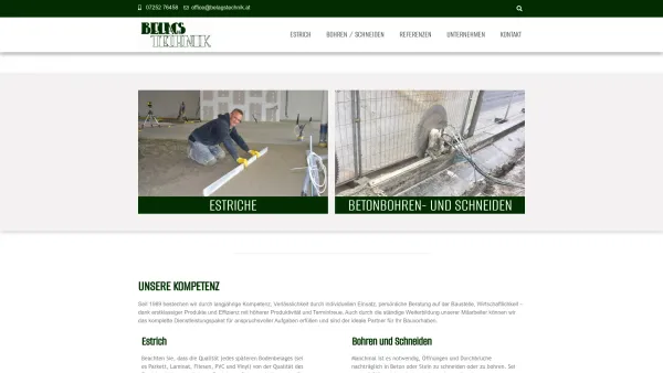 Website Screenshot: BELAGS-TECHNIK Gesellschaft Die Firma Belagstechnik GmbH Steyr ist ihr kompeteter Fachbetrieb in Sachen Estrich Betonbohr und Schn - Belagstechnik Steyr - Date: 2023-06-22 12:13:13