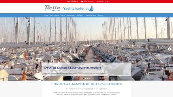 Website Screenshot: Bella Yachting e.U. - BELLA Yachtcharter und Katamaran-Charter für den perfekten Segelyacht-Urlaub in Kroatien! - Date: 2023-06-22 12:13:13