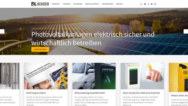 Website Screenshot: Detektivbüro Bender - Ihr Partner für elektrische Sicherheit | Bender GmbH & Co. KG - Date: 2023-06-22 15:08:02