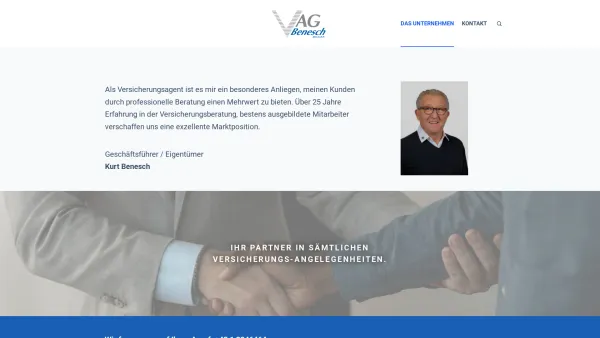 Website Screenshot: VAG BENESCH Versicherungsagentur G.m.b.H - VAG Benesch GmbH – Ihr Versicherungsagentur - Date: 2023-06-22 15:08:02