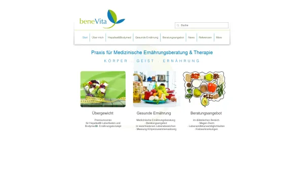 Website Screenshot: beneVita Medizinische Ernährungsberatung Therapie Maria Anna Benedikt - Ernährungskonzept | Benevita Ernährungsberatung und Therapie | Salzburg - Date: 2023-06-15 16:02:34
