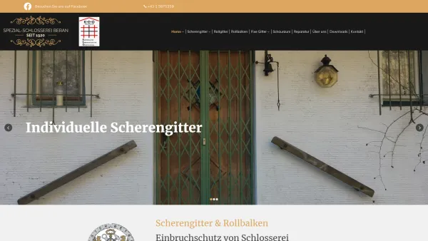 Website Screenshot: Schlosserei Anton BERAN - Einbruchsschutz Gitter | Schlosserei Beran, 1060 Wien - Date: 2023-06-14 10:36:58