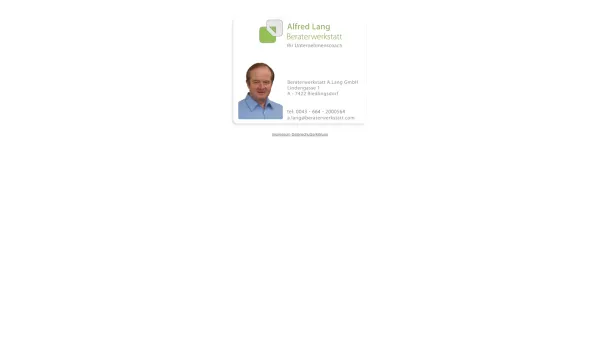 Website Screenshot: Ber@terWerkstatt A. Lang GmbH - Alfred Lang | Beraterwerkstatt || Ihr Unternehmenscoach - Date: 2023-06-22 15:08:02