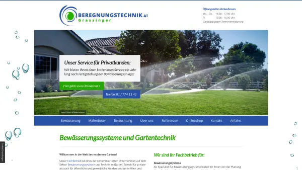 Website Screenshot: A.F.T.-Nord Beregnungstechnik Ing. Hans Grassinger - Bewässerungssysteme für Wien & Niederösterreich – Beregnungstechnik - Date: 2023-06-22 15:08:02