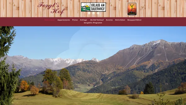 Website Screenshot: Fergls Bergaktiv Kurt Klinec Bergführer mit Sicherheit Serfaus Tirol - Ferglshof - Serfaus (Tirol) - Date: 2023-06-22 15:08:02