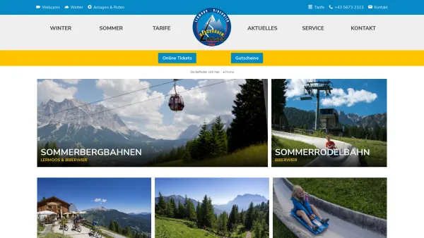 Website Screenshot: Berglifte Giselher Langes GesmbH & Co. KG - Bergbahnen Langes Lermoos - Biberwier - Tiroler Zugspitz Arena - Date: 2023-06-22 15:08:02