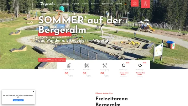 Website Screenshot: Steinacher Appartements Panorama-Restaurant Bergeralm - Freizeitarena Bergeralm - Wandern und (E-) Biken in Tirol - Date: 2023-06-14 10:47:10