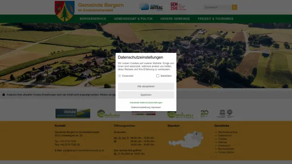 Website Screenshot: Gemeindeamt Bergern im Region Dunkelsteinerwald Still Schön Mystisch - Bergern im Dunkelsteinerwald - GEM2GO WEB - Zentrum - Date: 2023-06-22 15:07:48