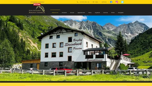 Website Screenshot: Hotel Restaurant Berghof Steinbock - Willkommen im Berghof Steinbock in St. Leonhard - Date: 2023-06-14 10:39:01
