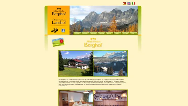 Website Screenshot: Berghof - Urlaub am Berghof, Rohrmoos, Lanshof, Appartement Hutegger, Ferien in Österreich, Steiermark - Date: 2023-06-22 12:13:14