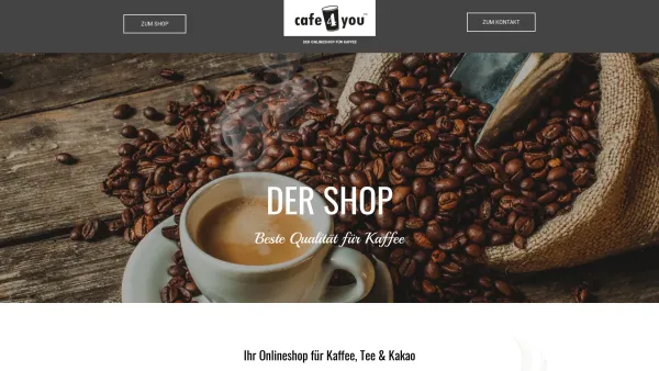 Website Screenshot: Friedrich F. Berghofer Getränkeautomaten - Cafe4You - Onlineshop für Kaffee, Tee & Kakao - Date: 2023-06-15 16:02:34