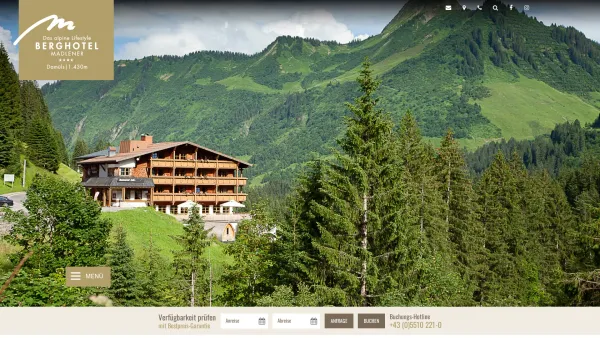 Website Screenshot: Berghotel Madlener KG - Ihr 4 Sterne Berghotel in Damüls in Österreich - Berghotel Madlener - Date: 2023-06-22 12:13:14