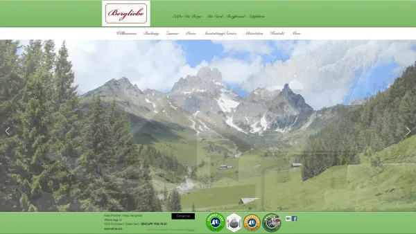 Website Screenshot: Ferienchalets Bergliebe - Bergfreund Schifahren Erlebe die Berge Alm Card | Bergliebe | Österreich - Date: 2023-06-22 12:13:14