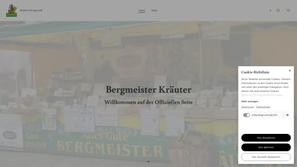 Website Screenshot: BERGMEISTER Kräuter - Home | Bergmeister - Date: 2023-06-14 10:39:01