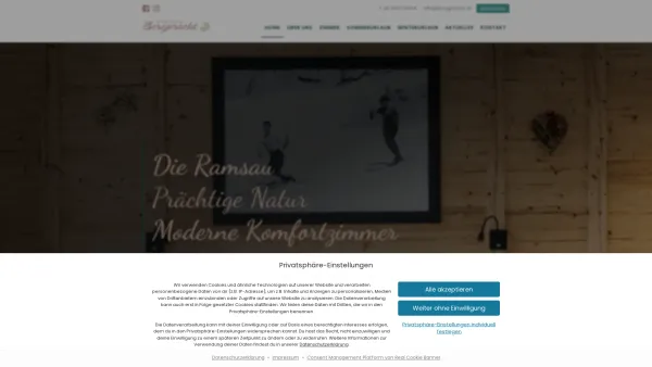 Website Screenshot: Pension Bergpracht - Pension Bergpracht - Zimmervermietung in Ramsau am Dachstein - Date: 2023-06-22 12:13:14