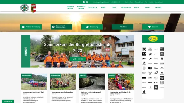 Website Screenshot: Bergrettung Salzburg - Bergrettung Salzburg - Offizielle Webseite - Mountain Rescue - Date: 2023-06-14 10:39:01
