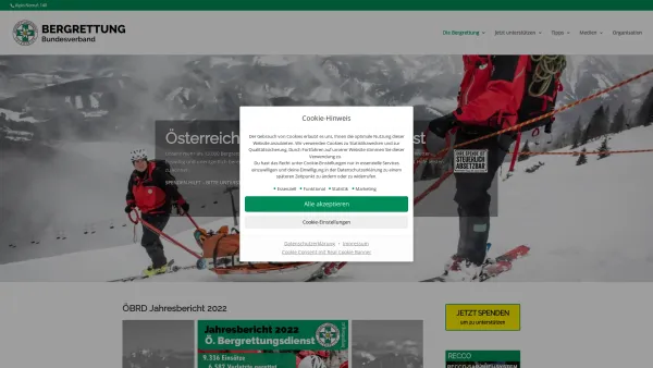 Website Screenshot: Österreichischen Bergrettung Österreich - Bergrettung | ÖBRD - Bundesverband - Date: 2023-06-15 16:02:34