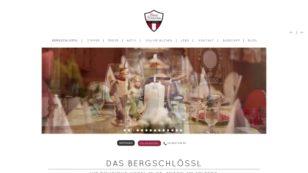 Website Screenshot: Bergschlössl - Hotel in St. Anton - Schlosshotel Bergschlössl am Arlberg - Date: 2023-06-22 12:13:14