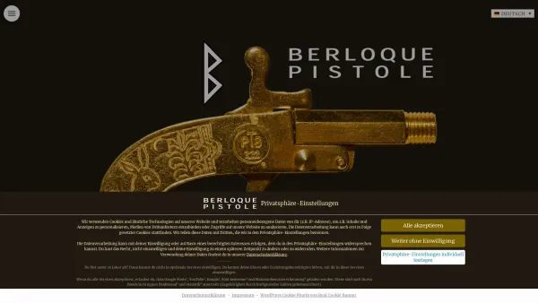 Website Screenshot: Gerhard Göbharter Berloque pistol The smallest pistol of the world - Berloque | Smallest pistol in the world - Date: 2023-06-22 12:13:14