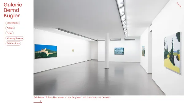 Website Screenshot: GALERIE BERND KUGLER - Galerie Kugler - Home - Date: 2023-06-22 12:13:14