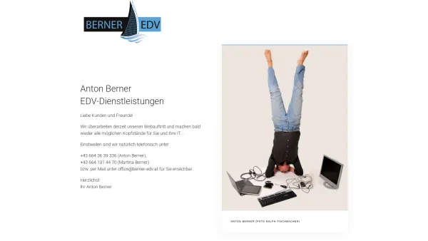 Website Screenshot: Berner EDV-Dienstleistungen - Home – Anton Berner EDV Consulting Gmunden - Date: 2023-06-15 16:02:34