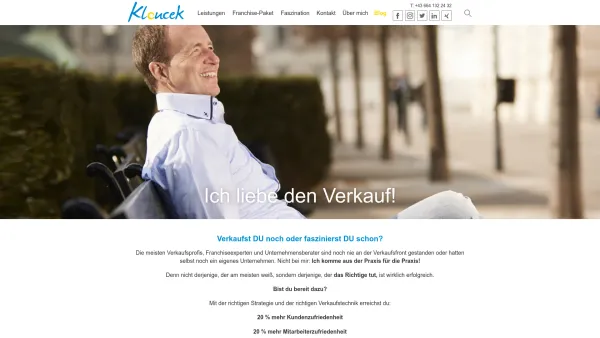 Website Screenshot: Bernhard Kloucek Faszinationsexperte / Coaching, Unternehmensberatung Wien - Bernhard Kloucek - Faszinationsexperte / Coaching - Wien - Date: 2023-06-22 15:00:11