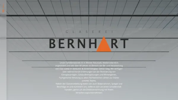 Website Screenshot: Franz Bernhart Gesellschaft auf bernhartglas.at - Startseite - Bernhartglas GmbH - Date: 2023-06-22 15:00:11