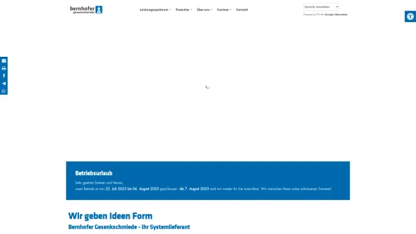 Website Screenshot: Ferdinand Bernhofer GmbH - Bernhofer Gesenkschmiede - Ihr Systemlieferant rund um Schmiedeteile. - Eine weitere WordPress-Website - Date: 2023-06-22 15:00:11
