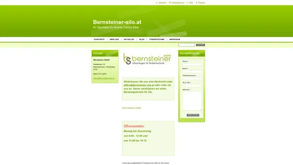 Website Screenshot: Bernsteiner Silo - Bernsteiner-silo.at - Date: 2023-06-22 15:00:11