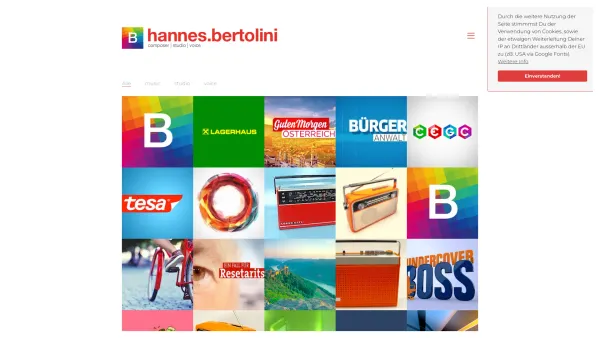 Website Screenshot: bertolini.music - Hannes Bertolini – composer | studio | voice - Date: 2023-06-22 15:00:11