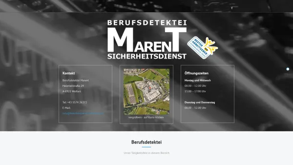 Website Screenshot: Berufsdetektei Marent OG - Detektei Marent - Date: 2023-06-22 15:00:11