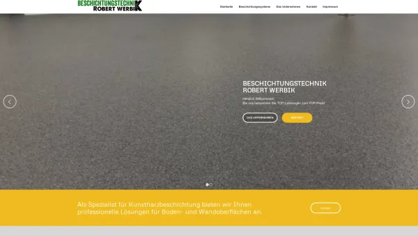 Website Screenshot: Beschichtungstechnik Werbik - Beschichtungstechnik Robert Werbik | Kunstharzbeschichtung Wien, Garagenbeschichtung, Epoxidharzbeschichtung, Kunstharzbeschichtung - Date: 2023-06-14 10:46:38