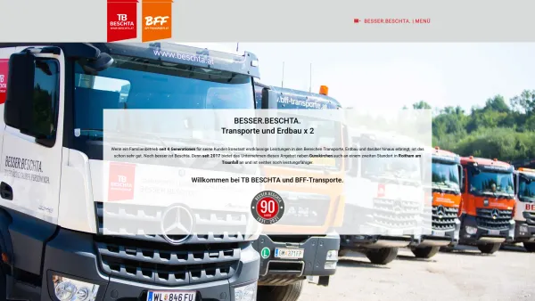 Website Screenshot: Transporte Beschta - BESSER.BESCHTA. | BFF-Transporte – Zuverlässig. Sauber. Persönlich. - Date: 2023-06-22 15:00:11