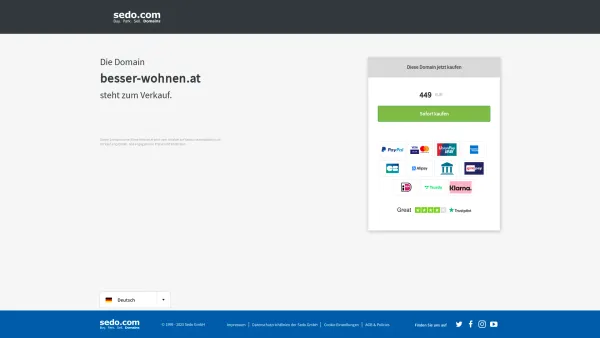 Website Screenshot: Besser Wohnen Bauträger GmbH - besser-wohnen.at steht zum Verkauf - Sedo GmbH - Date: 2023-06-14 10:47:10