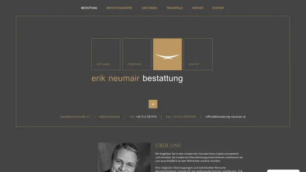 Website Screenshot: Erik Neumair Bestattung - Bestattung Erik Neumair - Ihre Bestattung in Innsbruck - Date: 2023-06-14 10:37:29