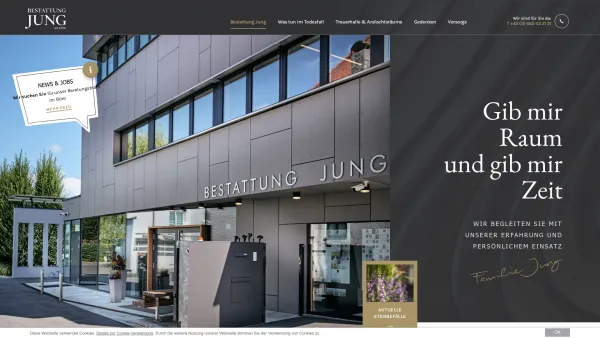 Website Screenshot: Bestattung J. Jung Salzburg - Bestattung Jung, Salzburg, Bestattung Jung - Ihr Bestatter in Salzburg - Date: 2023-06-14 10:37:21