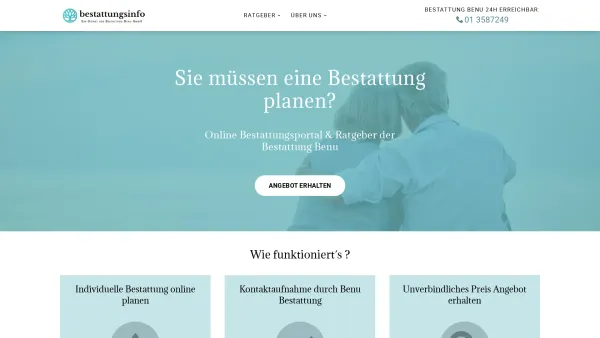 Website Screenshot: Bestattungsinfo.at - Bestattungsinfo.at | Bestattung in Österreich online planen und beauftragen - Date: 2023-06-26 10:26:08