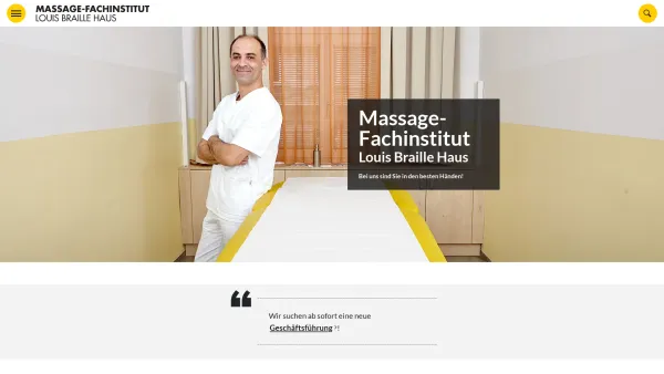 Website Screenshot: Massage-Fachinstitut im Louis Braille Haus - Massage-Fachinstitut Louis Braille Haus - Date: 2023-06-22 15:00:11