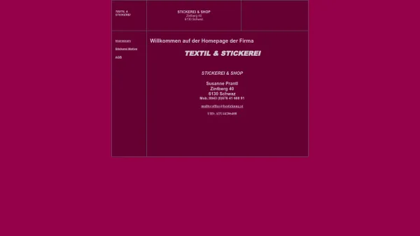 Website Screenshot: Stickerei Textil creativ - TEXTIL creativ - Ihr Ansprechpartner für die hochwertige Stickerei. - Date: 2023-06-22 15:00:11