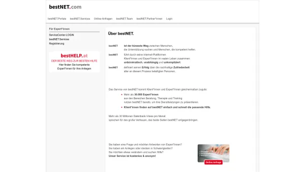 Website Screenshot: bestNET Information-Service GmbH - bestNET.com - Wir schaffen Verbindungen, die helfen! - Date: 2023-06-14 10:47:10