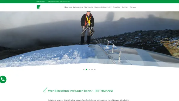 Website Screenshot: Bethmann Blitzschutz GmbH - Startseite - Blitzschutz Bethmann - Date: 2023-06-22 12:13:14